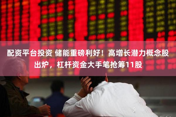 配资平台投资 储能重磅利好！高增长潜力概念股出炉，杠杆资金大手笔抢筹11股
